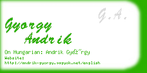 gyorgy andrik business card